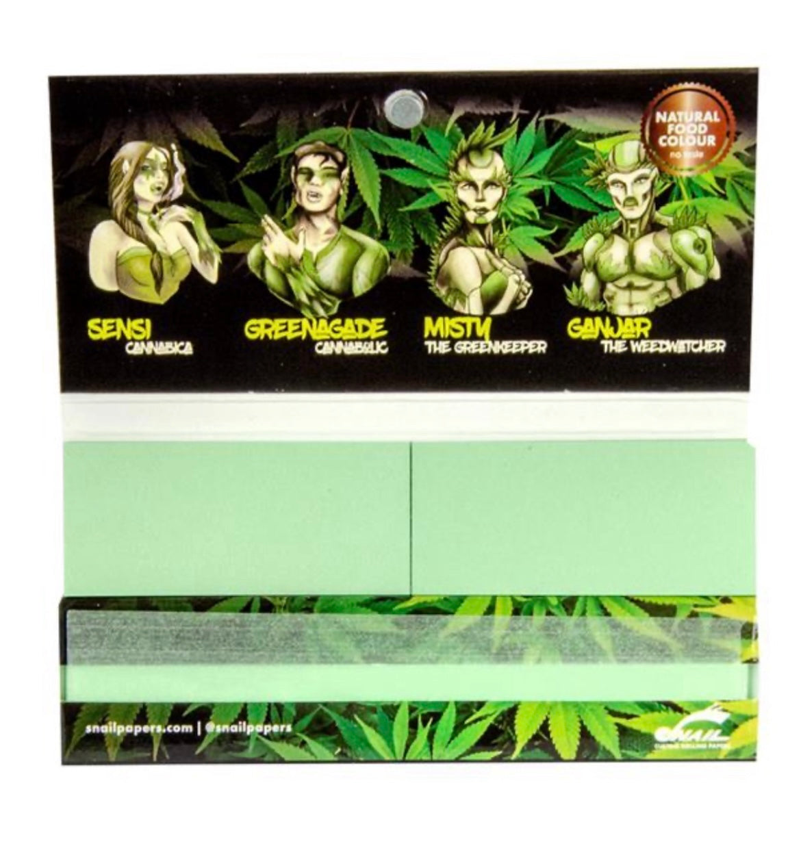 SNAIL King Size Slim Papers & Tips "CannaKlan green"