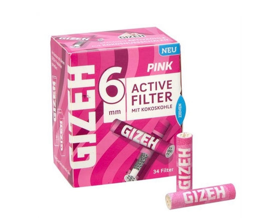 GIZEH Pink Active Filter Slim ø 6mm